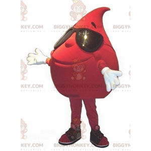 Disfraz de mascota Giant Blood Drop BIGGYMONKEY™ con gafas de