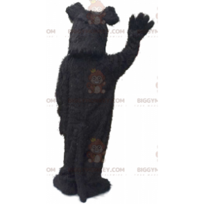 Traje de mascote BIGGYMONKEY™ terrier preto e cinza, fantasia