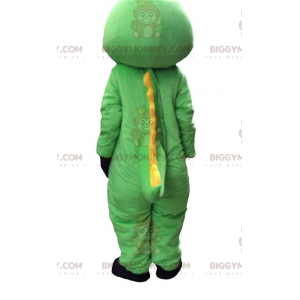 Green, white and yellow crocodile BIGGYMONKEY™ mascot costume