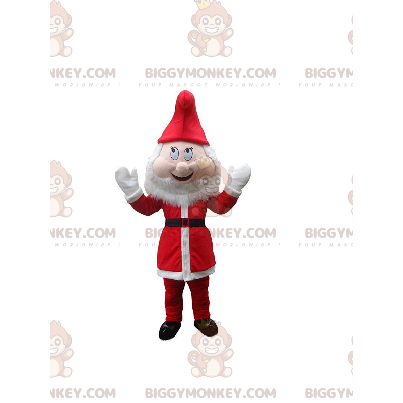 Costume da mascotte da elfo di Natale rosso e bianco