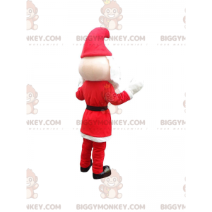 Costume de mascotte BIGGYMONKEY™ de lutin de Noël rouge et