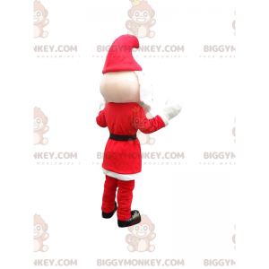 Röd och vit jultomte BIGGYMONKEY™ maskotdräkt, tomtedräkt -