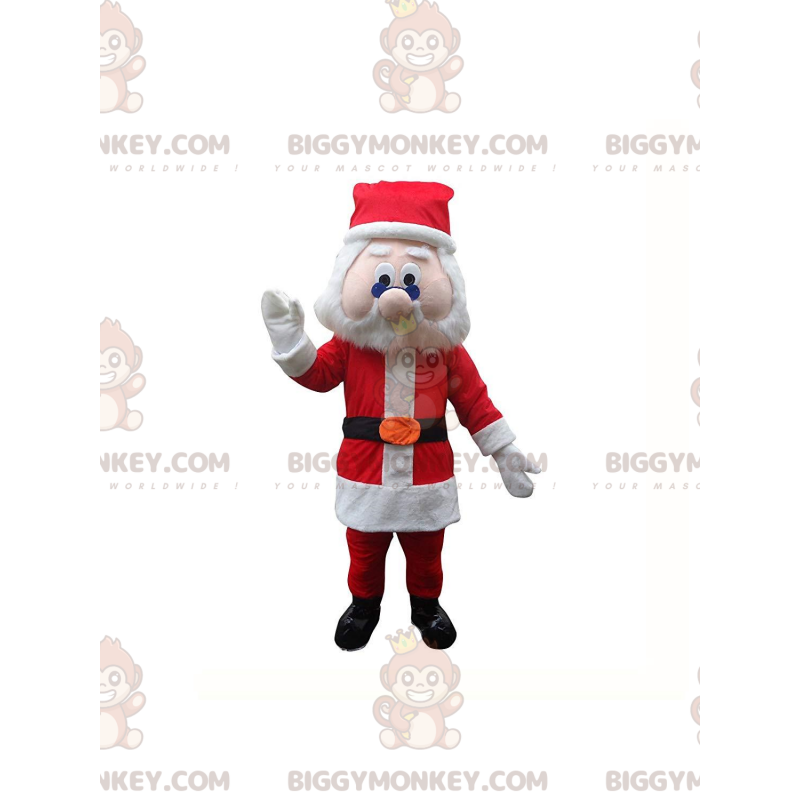 Santa Claus BIGGYMONKEY™ Maskottchenkostüm mit rot-weißem