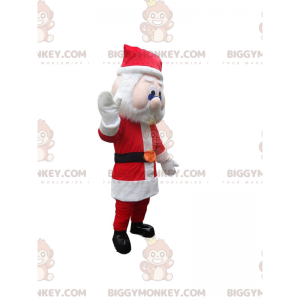 Kerstman BIGGYMONKEY™ mascottekostuum met rood-witte outfit -