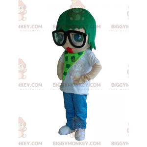 BIGGYMONKEY™ mascottekostuum van vrouw met groen haar