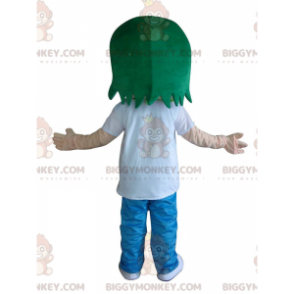 BIGGYMONKEY™ costume mascotte da donna con capelli verdi