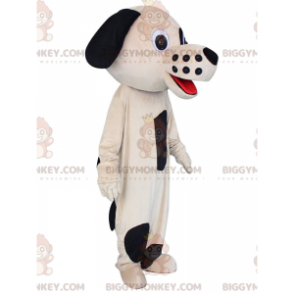 BIGGYMONKEY™ mascottekostuum beige en zwarte hond, pluche