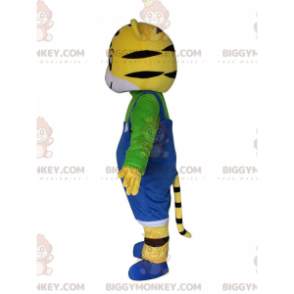 Kostým maskota tygříka BIGGYMONKEY™ s overalem, kostým tygra –