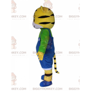 Tigerunge BIGGYMONKEY™ maskotkostume med overalls, tigerkostume