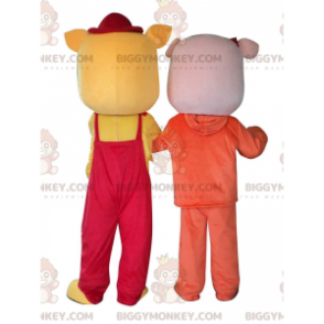 2 BIGGYMONKEY™s mascot of colorful and fun pigs, 2 pigs –