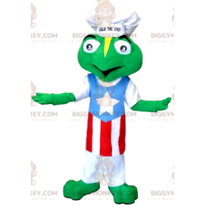 Costume de mascotte BIGGYMONKEY™ de grenouille habillée avec