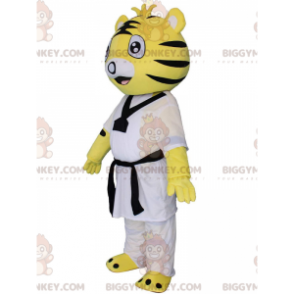 Tiger BIGGYMONKEY™ maskotdräkt i karate, judo, kampsportdräkter
