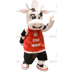 Cute Black and White Cow BIGGYMONKEY™ Mascot Costume -