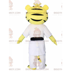 Traje de mascote Tiger BIGGYMONKEY™ em caratê, judô, roupa de