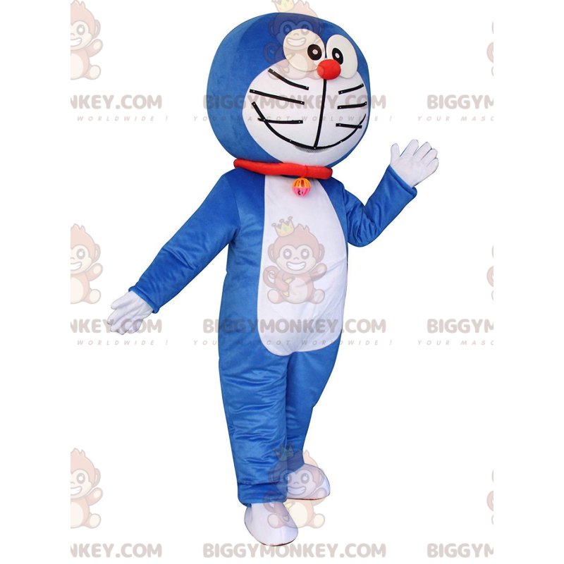 Costume de mascotte BIGGYMONKEY™ de Doraemon, chat bleu et