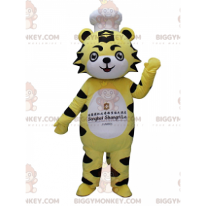 BIGGYMONKEY™ Mascottekostuum met gele, witte en zwarte tijger