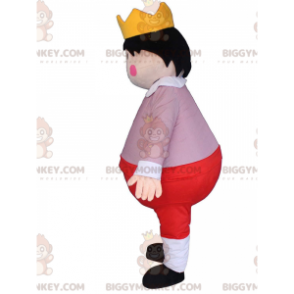 Kid King BIGGYMONKEY™ maskotkostume, prinskostume med krone -