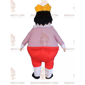 Kid King BIGGYMONKEY™ maskotdräkt, prinsdräkt med krona -