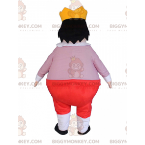 Kid King BIGGYMONKEY™ mascottekostuum, prinskostuum met kroon -