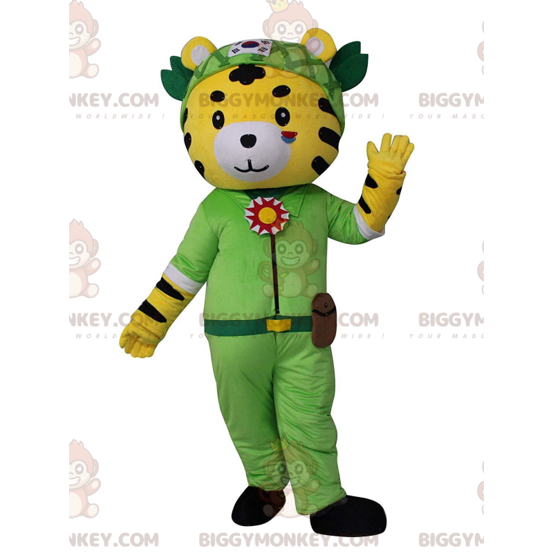 Disfraz de mascota BIGGYMONKEY™ Tigre amarillo, blanco y negro