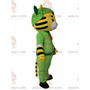 BIGGYMONKEY™ Costume da mascotte Tigre gialla, bianca e nera in