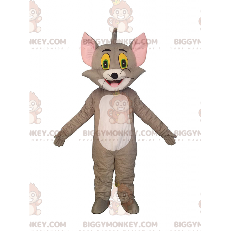 Costume de mascotte BIGGYMONKEY™ de Tom, le chat gris du dessin