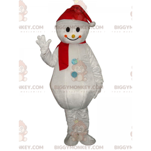 BIGGYMONKEY™ mascotte kostuum gigantische sneeuwpop