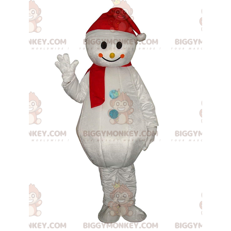 BIGGYMONKEY™ costume mascotte pupazzo di neve gigante, costume