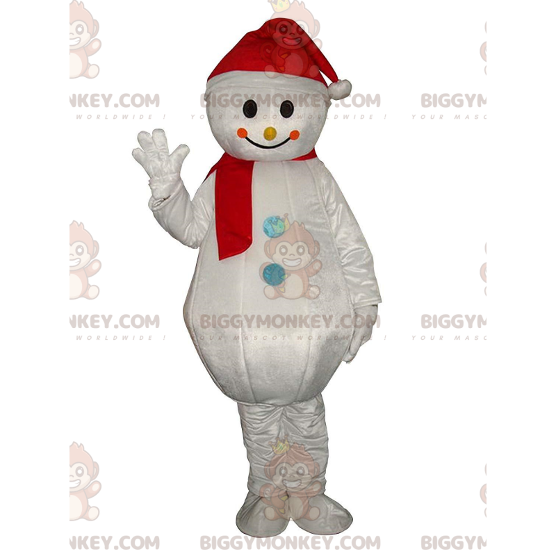 GIGGYMONKEY™ γιγάντια στολή μασκότ χιονάνθρωπος, χειμερινή