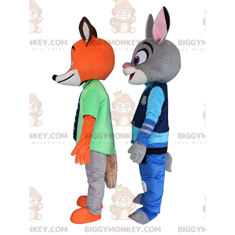 2 La mascota de Zootopia BIGGYMONKEY™ Judy Hall Rabbit y Nick