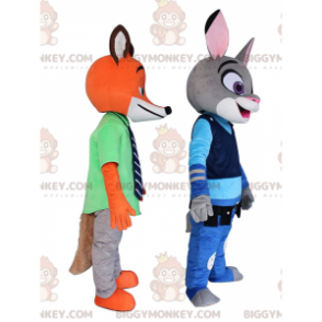 2 Zootopia BIGGYMONKEY™s maskot Judy Hall Rabbit og Nick Fox -