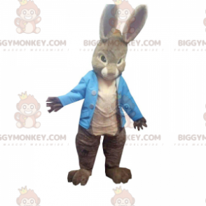 Costume de mascotte BIGGYMONKEY™ de lapin marron aux grandes