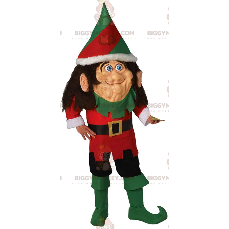 Traje de mascote atípico de elfo de Natal BIGGYMONKEY™