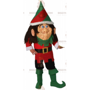 Nietypowy kostium maskotki świątecznego elfa BIGGYMONKEY™