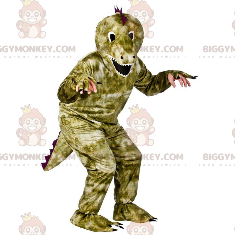 Costume de mascotte BIGGYMONKEY™ de dinosaure vert, géant