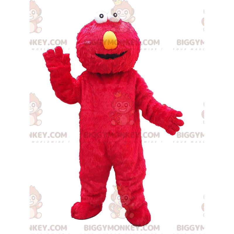 Kostium maskotki BIGGYMONKEY™ Elmo, słynnej czerwonej kukiełki