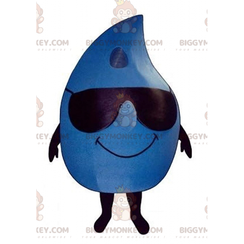 Giant Blue Drop Μασκότ BIGGYMONKEY™ με γυαλιά ηλίου -