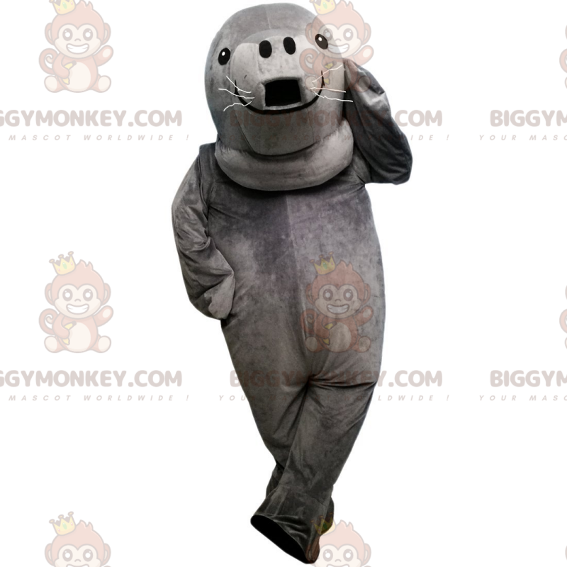 Gray Seal BIGGYMONKEY™ Maskotdräkt, Giant Sea Lion Costume -