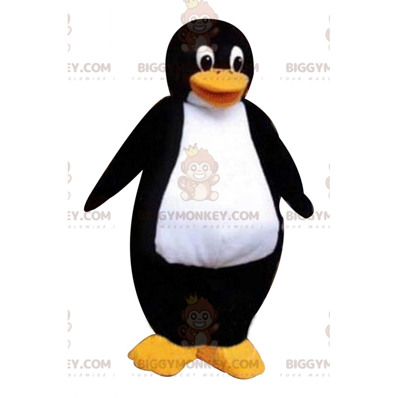 Costume mascotte gigante pinguino bianco e nero BIGGYMONKEY™