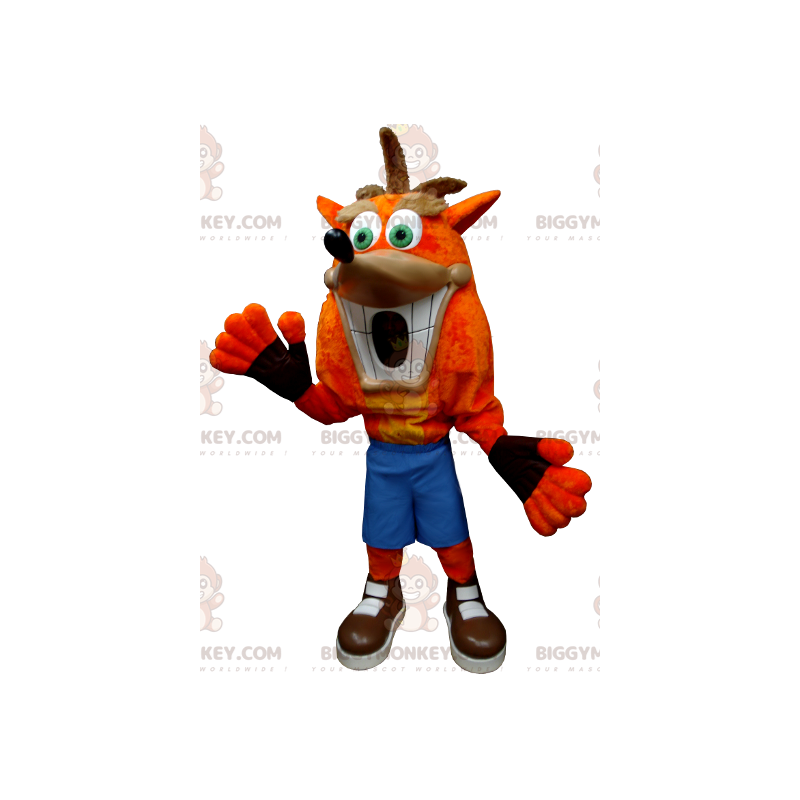 Costume de mascotte BIGGYMONKEY™ de crash Bandicoot personnage