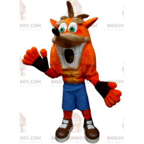 Costume de mascotte BIGGYMONKEY™ de crash Bandicoot personnage