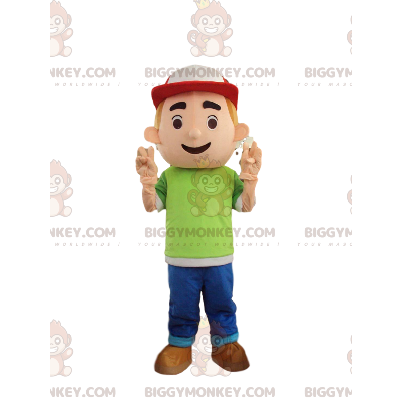 Little boy BIGGYMONKEY™ mascot costume, teen costume -