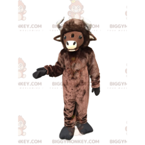 Costume mascotte bisonte marrone gigante BIGGYMONKEY™, costume