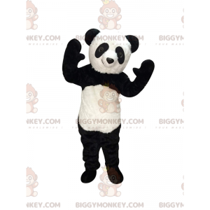 BIGGYMONKEY™ costume da mascotte di panda bianco e nero