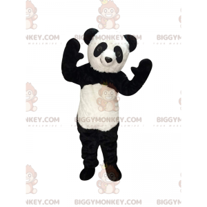 Costume de mascotte BIGGYMONKEY™ de panda noir et blanc