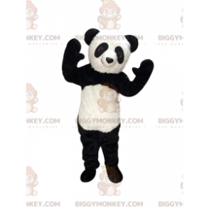 BIGGYMONKEY™ maskotkostume af sort og hvid panda, realistisk