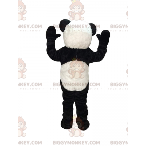 BIGGYMONKEY™ maskotkostume af sort og hvid panda, realistisk