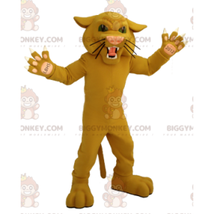 BIGGYMONKEY™ Costume da mascotte tigre beige felina ruggente -