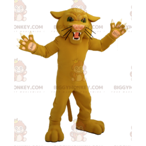BIGGYMONKEY™ Roaring Feline Beige Tiger Mascot Kostuum -