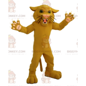 Kostým maskota BIGGYMONKEY™ řvoucí kočky béžový tygr –